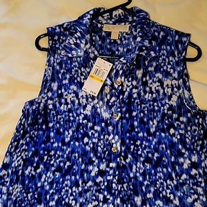 New Michael Kors Assymetrical Sleeveless blouse - Medium